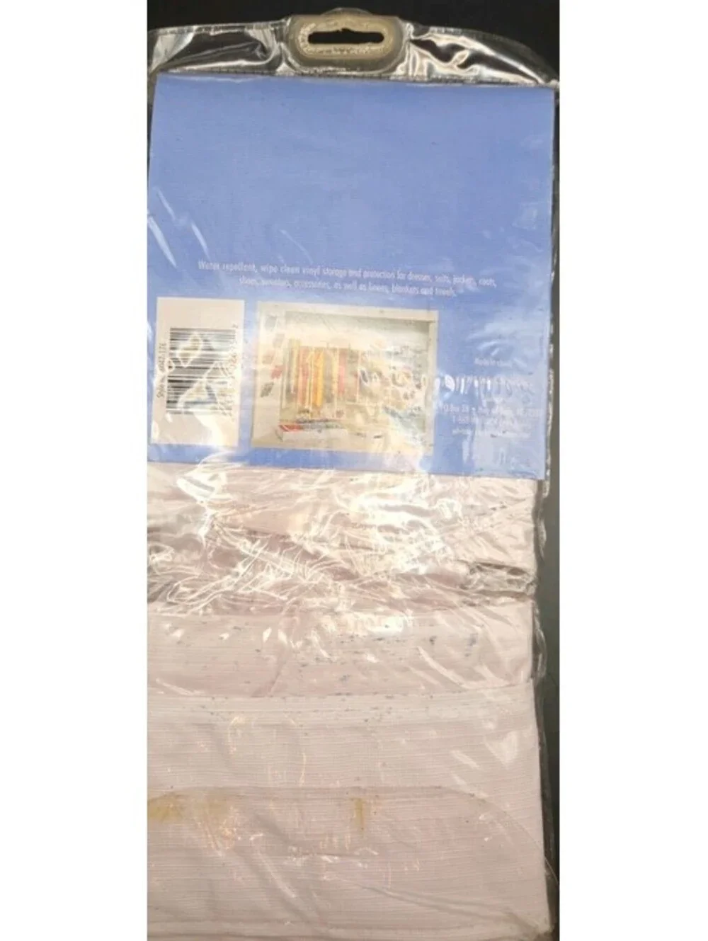 Under Bed Storage Bag 42x20x8 Zippered Clear Vinyl Blanket Clothes NEW
